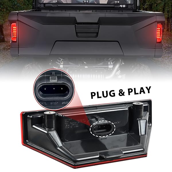 SAUTVS SAUTVS Red LED Taillight for Polaris Ranger 570 & XP 900 | 2015-2021 Replacement Brake Light - View 6 of 8