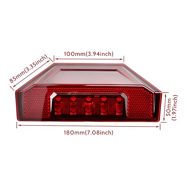 SAUTVS SAUTVS Red LED Taillight for Polaris Ranger 570 & XP 900 | 2015-2021 Replacement Brake Light - View 8 of 8