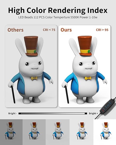 Glendan "Glendan 12"x12" Portable Photo Studio Light Box Kit: 112 LED Lights & 6 Backdrops for Jewelry Photography" - View 3 of 8