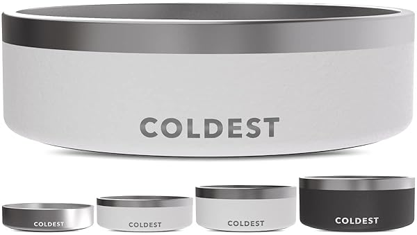 The Coldest Water Coldest Dog Bowl: Heavy-Duty Insulated, Non-Slip & Spill-Proof - Perfect for Dogs & Cats (42 oz, Dishwasher Safe)