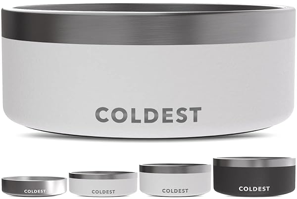 The Coldest Water Coldest Dog Bowl: Heavy Duty Insulated, Non-Slip & Spill Proof - Perfect for Dogs & Cats (64 oz, Dishwasher Safe)