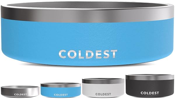 The Coldest Water Coldest Dog Bowl: Heavy-Duty Insulated, Non-Slip & Spill-Proof - Perfect for Dogs & Cats (42 oz, Celestial Blue)