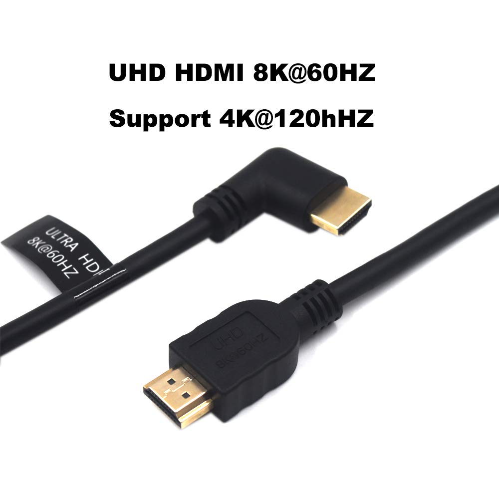 Kework Kework 2 Feet HDMI 8K 60Hz Ultra HD Cable High Speed Right Angle for Xbox PS4 PS5 Switch Support 4K 120Hz 3D Dynamic HDR - View 3 of 7