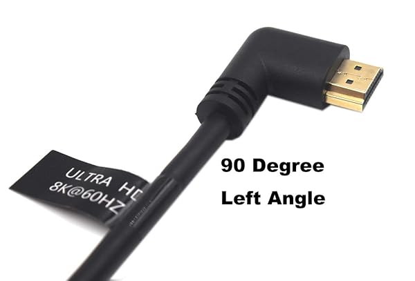 Kework Kework 2 Feet Ultra HD HDMI 8K Cable 90 Degree Left Angle Male to Female High Speed for Xbox TV PS4 PS5 Switch Support 8K 4K - View 3 of 8