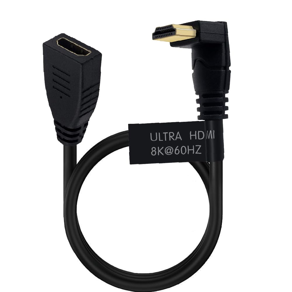 Kework Kework 2 Feet HDMI 8K 60Hz Extension Cable High Speed Shield Cord for Xbox PS4 PS5 Switch Supports 4K 120Hz and 3D Dynamic HDR