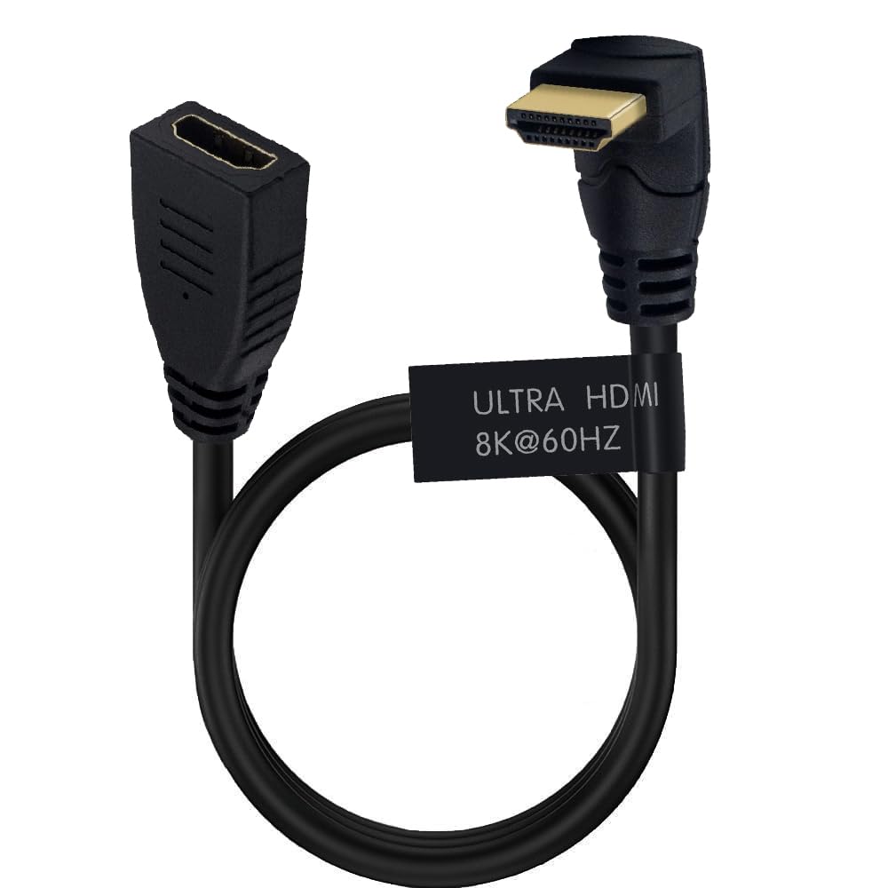 Kework 2 Feet HDMI 8K 60Hz Extension Cable High Speed Shield Cord for Xbox PS4 PS5 Switch Support 4K 120Hz 3D Dynamic HDR