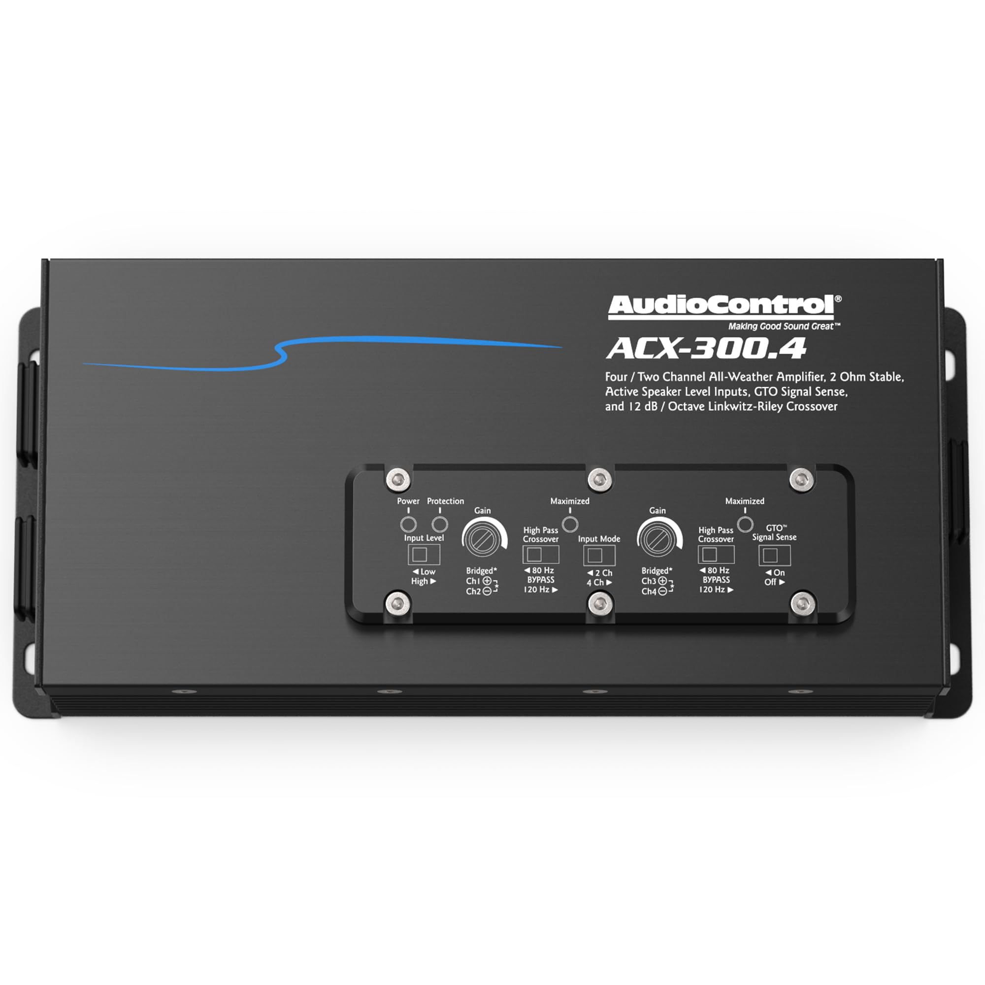 AudioControl AudioControl ACX-300.4 All Weather 4-Channel Amplifier 4 x 75 watts at 2 ohms 4 x 50 watts at 4 ohms for Powersports and Marine Use