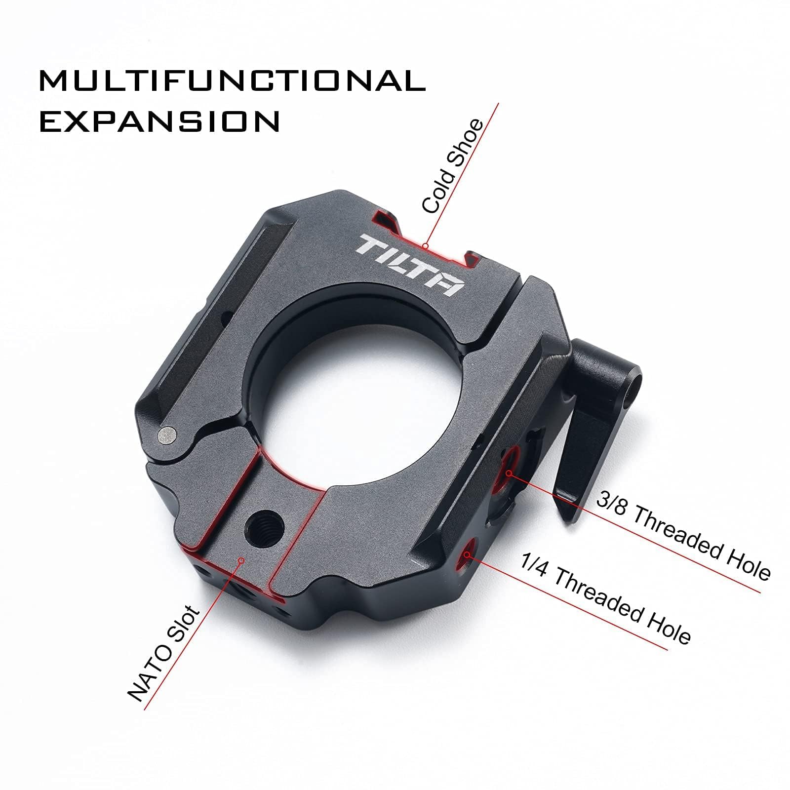 Tilta Tilta Handheld Gimbal Tripod Clamp for DJI RS2 RSC2 Extended Grip Mount Accessories Cold Shoe NATO Rail TGA-TMC - View 3 of 6