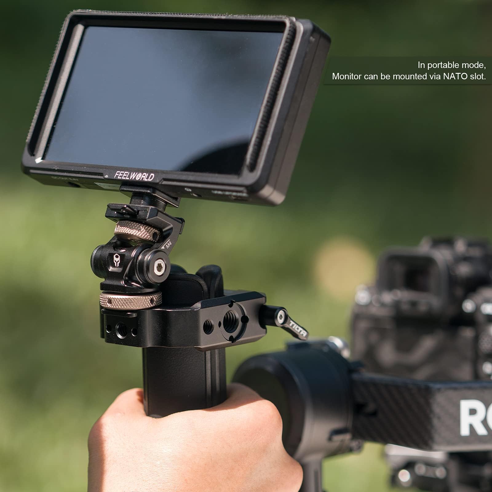 Tilta Tilta Handheld Gimbal Tripod Clamp for DJI RS2 RSC2 Extended Grip Mount Accessories Cold Shoe NATO Rail TGA-TMC - View 6 of 6