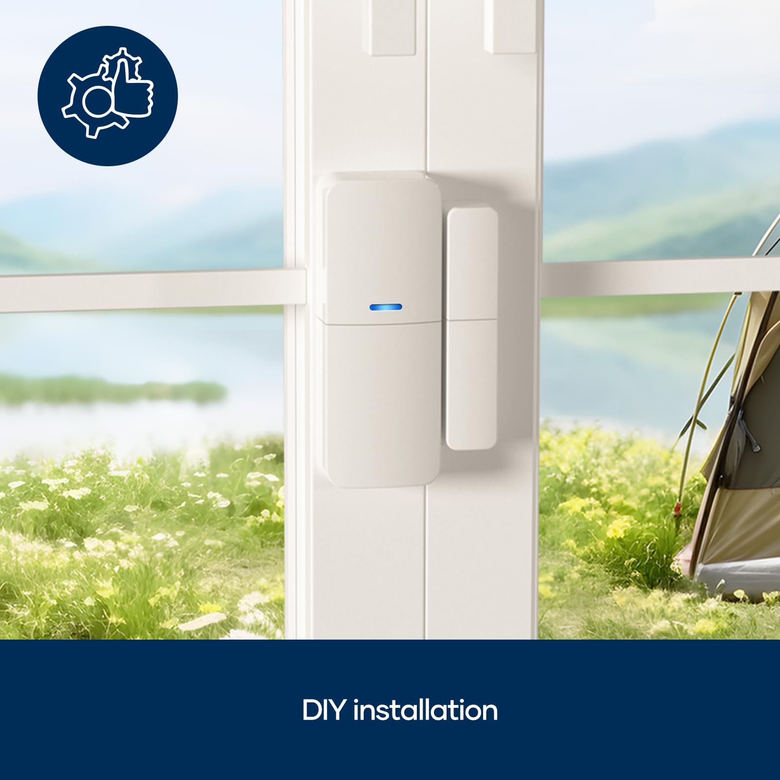 Entry Sensor Pack of 1 for Window and Door Protection Compatible with tolviviov Home Security System - View 7 of 7