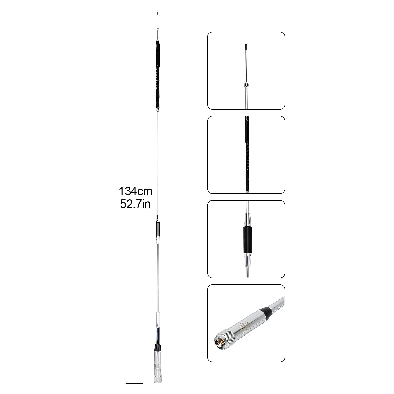 Quad Band Mobile Radio Antenna for YAESU FT-8900R TYT TH-9800 QYT KT-980 Plus KT-8900 KT-7900D 10m 6m 2m 70cm 29MHZ 50MHZ 144MHZ 430MHZ - View 4 of 7
