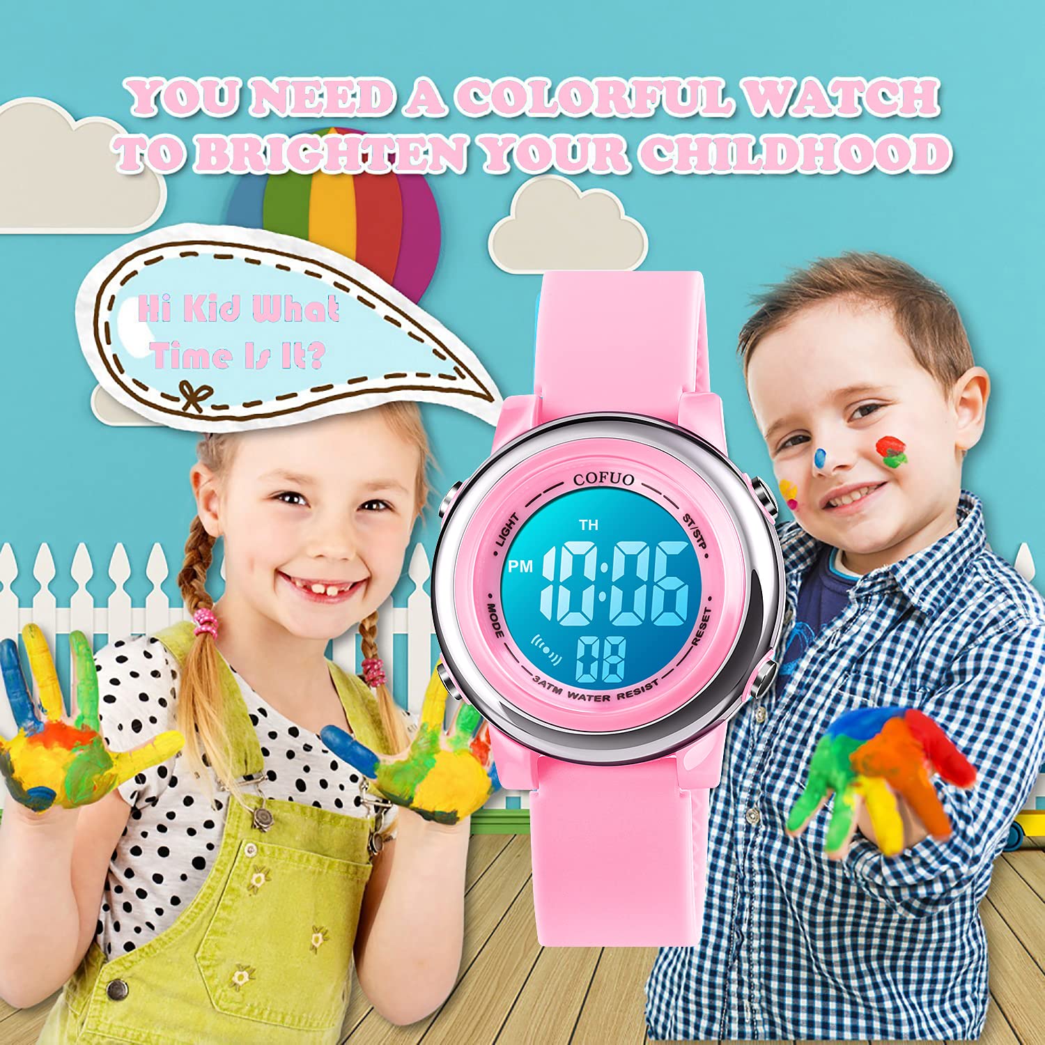 Kids Digital Waterproof Sport Watch for Girls and Boys with LED Alarm Stopwatch for Ages 3-12 - View 6 of 7
