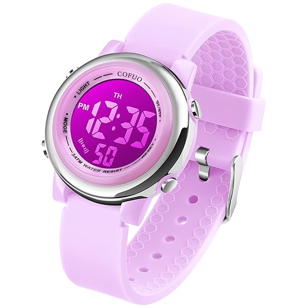 cofuo Kids Digital Waterproof Sport Watch for Girls and Boys LED Alarm Stopwatch Wristwatch for Ages 3 to 12 Outdoor Activities - View 2 of 8