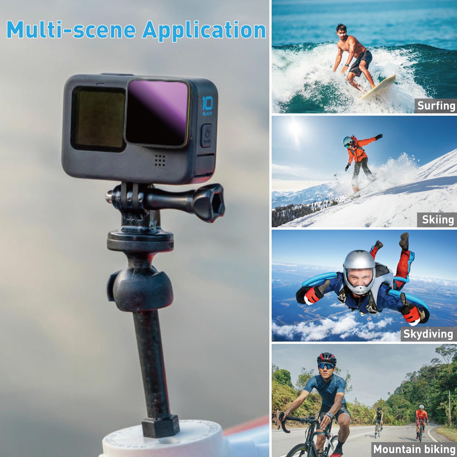 LENSKINS 4 Pack ND Filters for GoPro Hero 13 12 11 10 9 Black HD Optical Glass Neutral Density and Circular Polarizer Lens Filter Kits - View 5 of 9