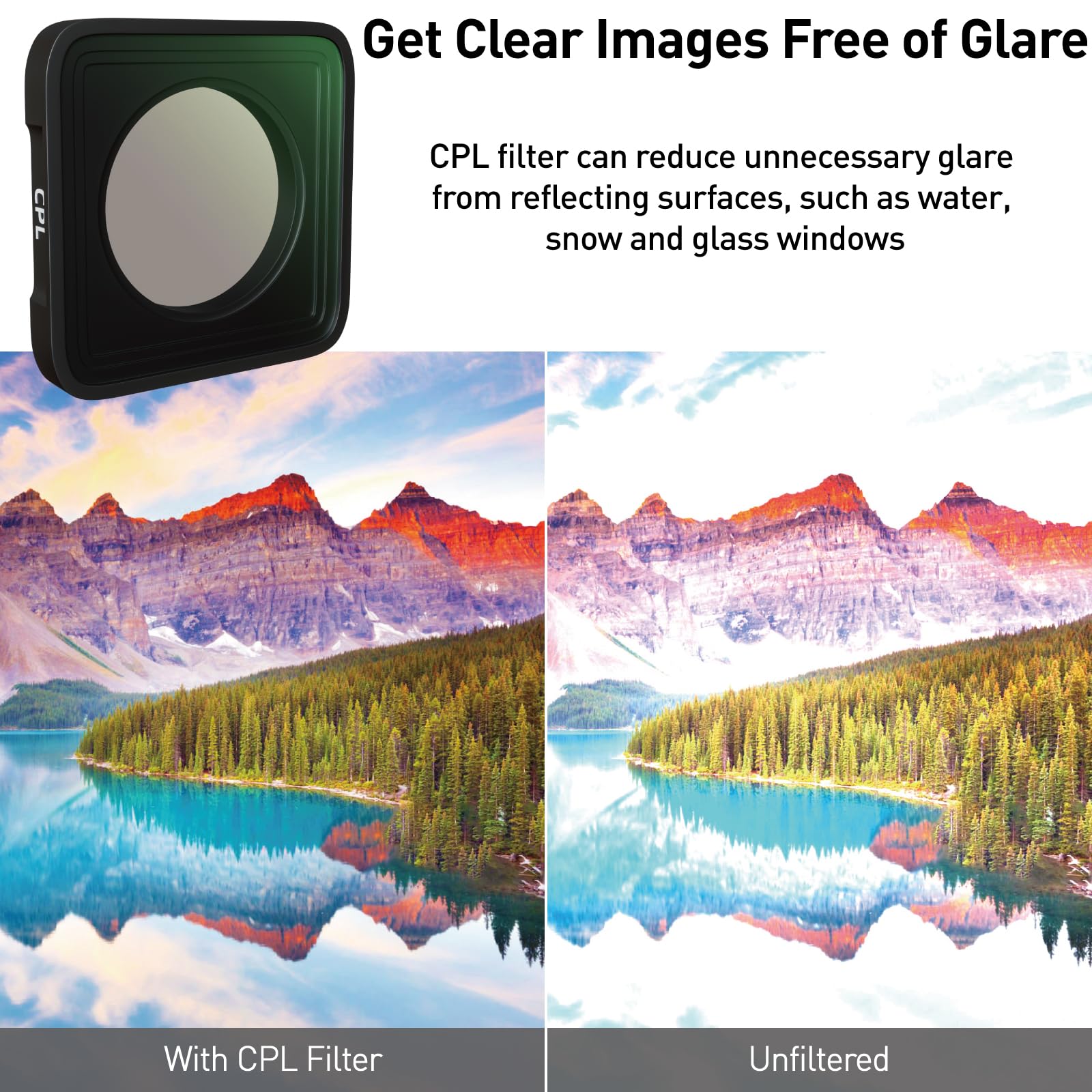 LENSKINS 4 Pack ND Filters for GoPro Hero 13 12 11 10 9 Black HD Optical Glass Neutral Density and Circular Polarizer Lens Filter Kits - View 7 of 9