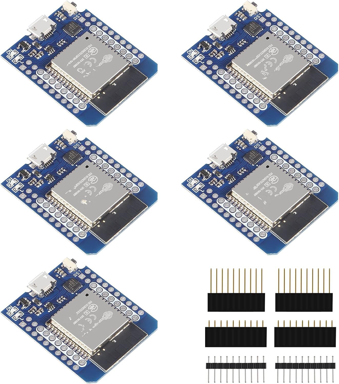 ACEIRMC D1 Mini NodeMCU ESP32 ESP-WROOM-32 WiFi Bluetooth IoT Development Board 5V Compatible for Arduino Pack of 5