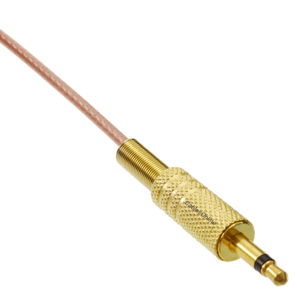 CablesOnline 6 Feet SMA Male to 3.5mm TS Male 50 Ohm RG316 Coaxial Low Loss Jumper RF Cable RF M3106 - View 3 of 4