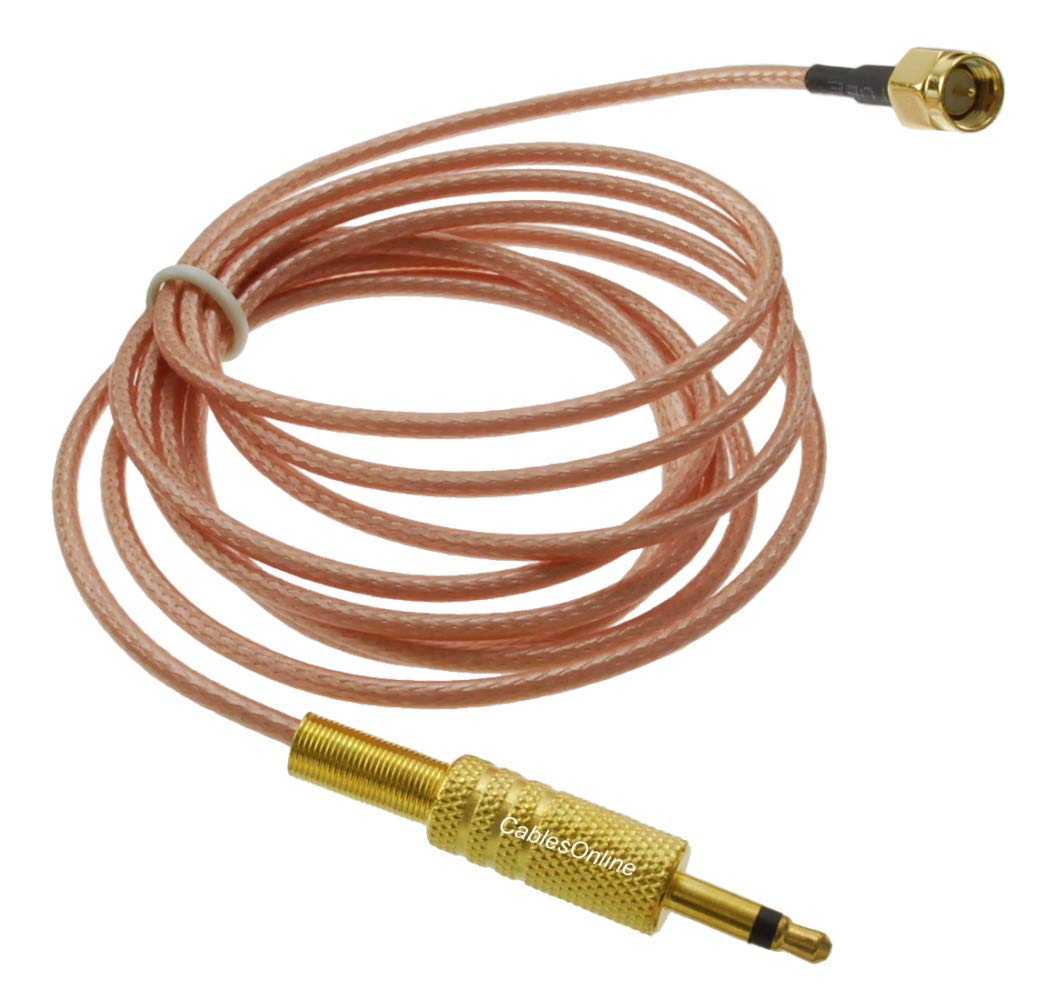 CablesOnline 6 Feet SMA Male to 3.5mm TS Male 50 Ohm RG316 Coaxial Low Loss Jumper RF Cable RF M3106