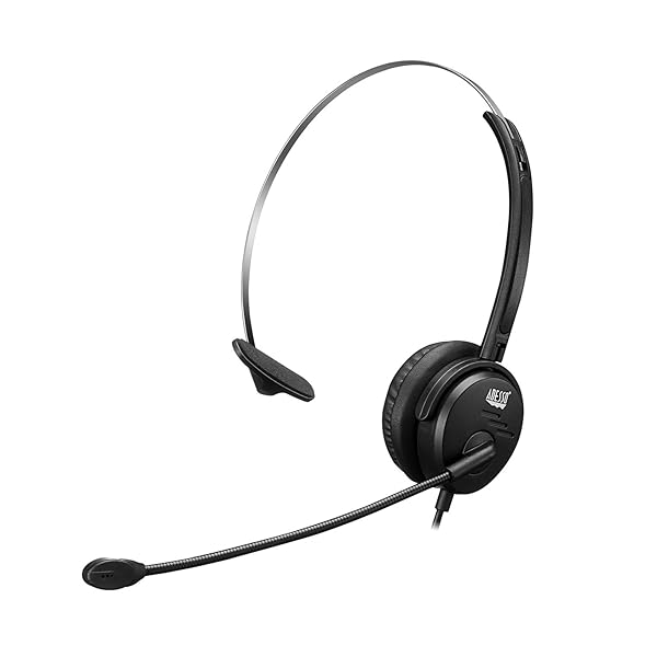 Adesso Adesso Xtream P1 USB Wired Headset: Adjustable Noise-Canceling Mic, Single-Sided Design, Black - View 2 of 5