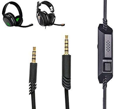 ienza Long 6FT Inline Mic Mute Volume Control Cable for Astro A10 A40 Gaming Headsets