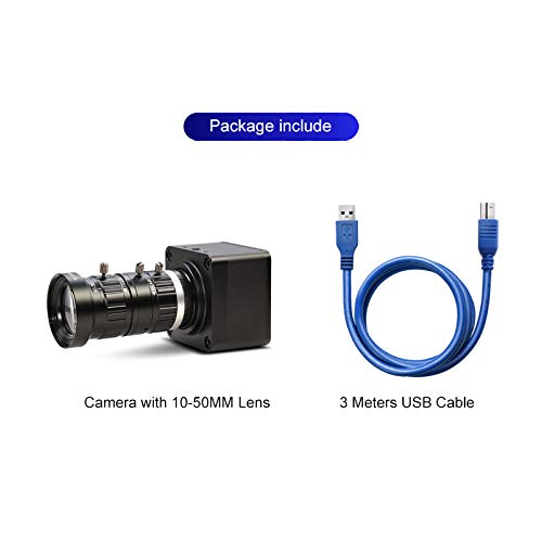 MOKOSE USB Webcam 4K 30fps C-Mount Telephoto Zoom Lens Compatible with Windows Mac OS X Linux - View 5 of 7