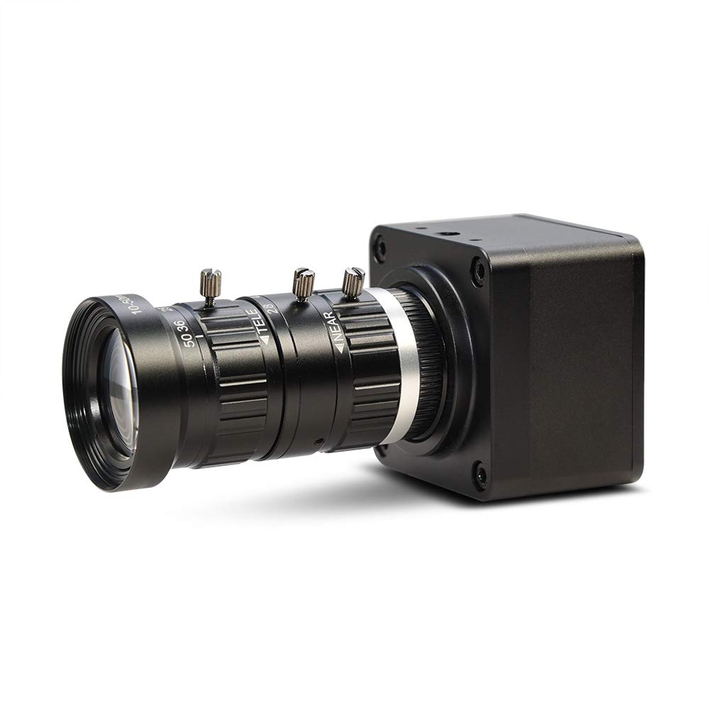 MOKOSE USB Webcam 4K 30fps C-Mount Telephoto Zoom Lens Compatible with Windows Mac OS X Linux