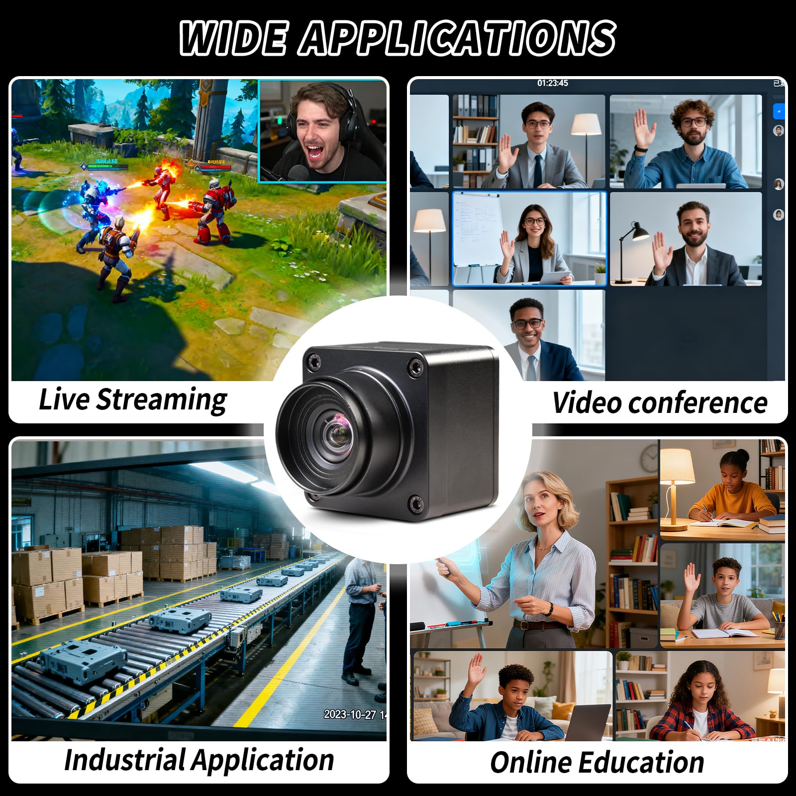 MOKOSE 4K Ultra HD USB Webcam Manual Focus Wide Angle for Live Streaming and Video Calling on Desktop and Laptop - View 8 of 8