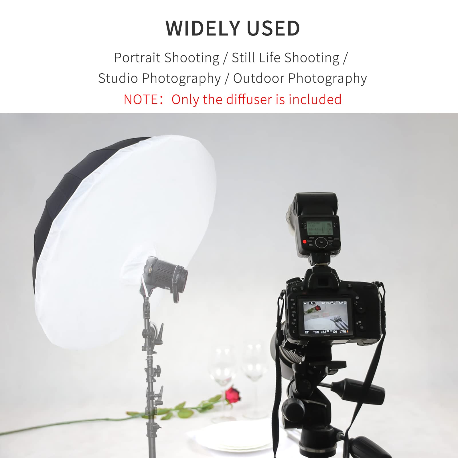 Selens 51 Inch Photography Umbrella Diffuser Soft Cloth for Studio Flash and Speed Light Compatible with 51 Inch Umbrella - View 3 of 6