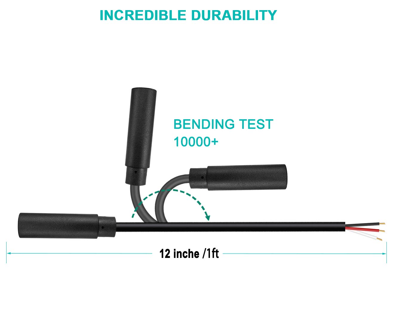 SIOCEN 3 Pack 3.5mm Female Jack to Bare Wire Open End TRS Stereo Connector Audio Cable for Headphone Headset Earphone Repair - View 4 of 5