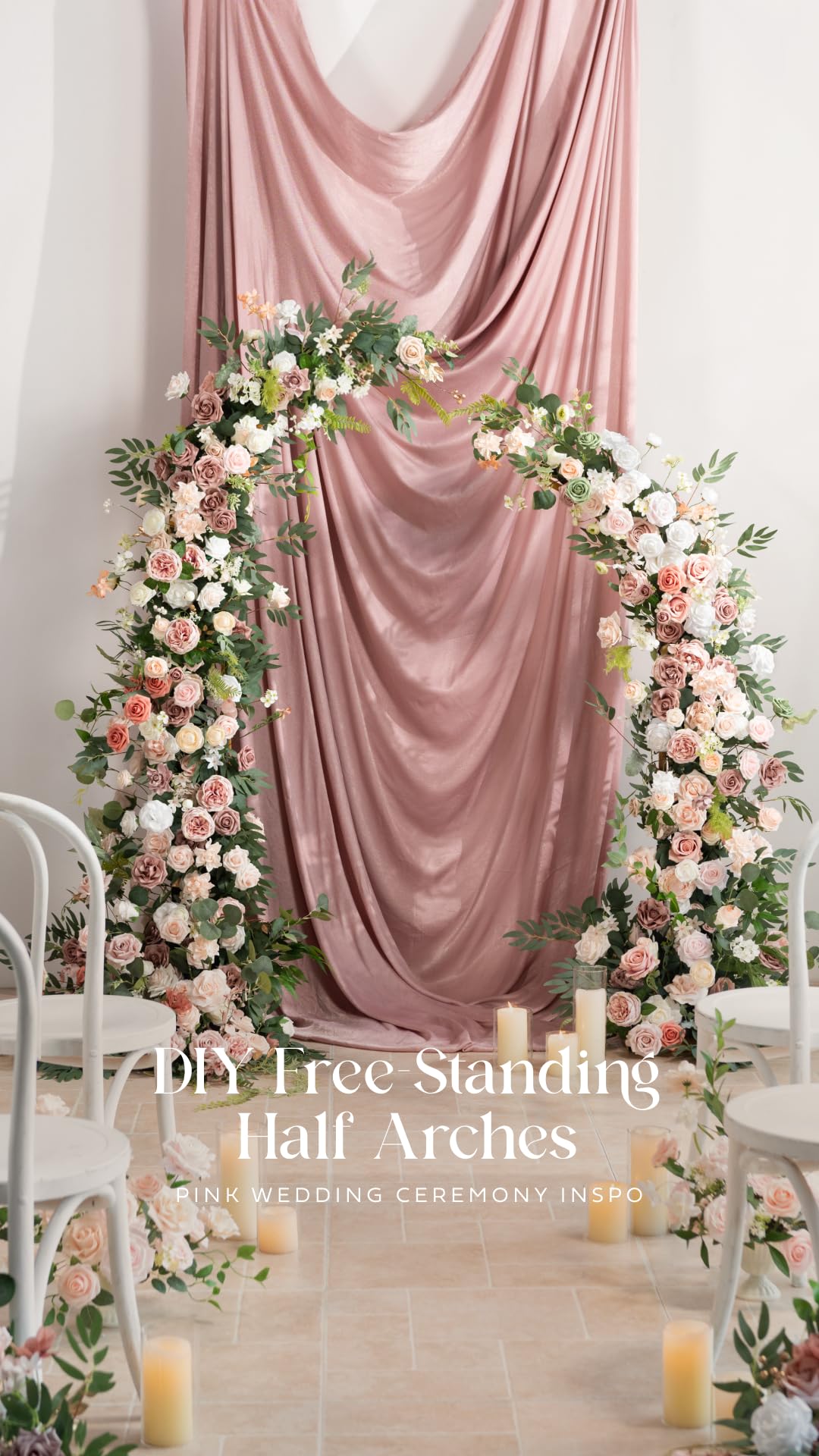 Ling's Moment 50Pcs Dusty Rose Artificial Foam Roses Realistic Floral Decor for Weddings Centerpieces Outdoor Parties and Home Decorations - View 3 of 7