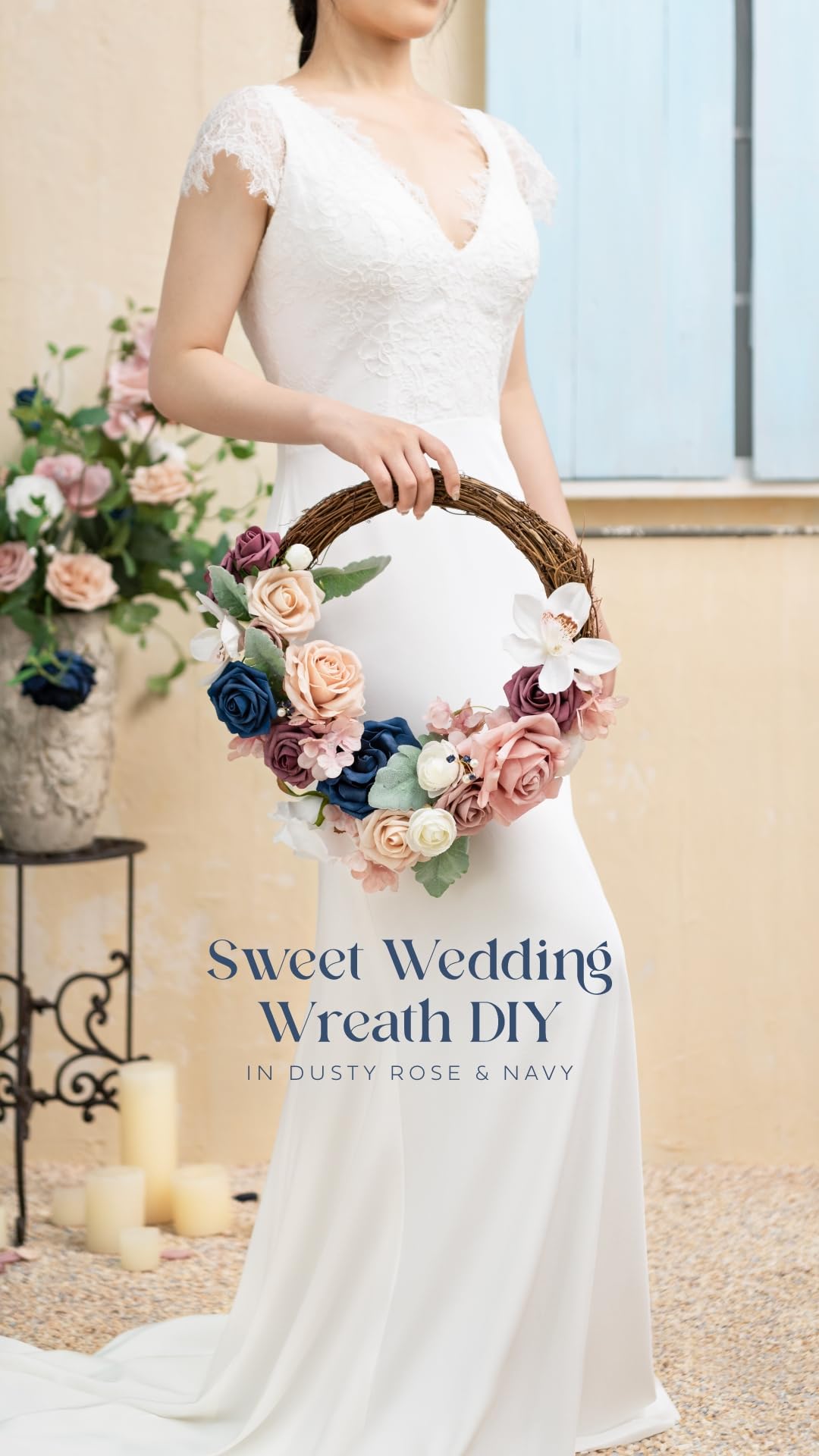 Ling's Moment 50Pcs Dusty Rose Artificial Foam Roses Realistic Floral Decor for Weddings Centerpieces Outdoor Parties and Home Decorations - View 4 of 7