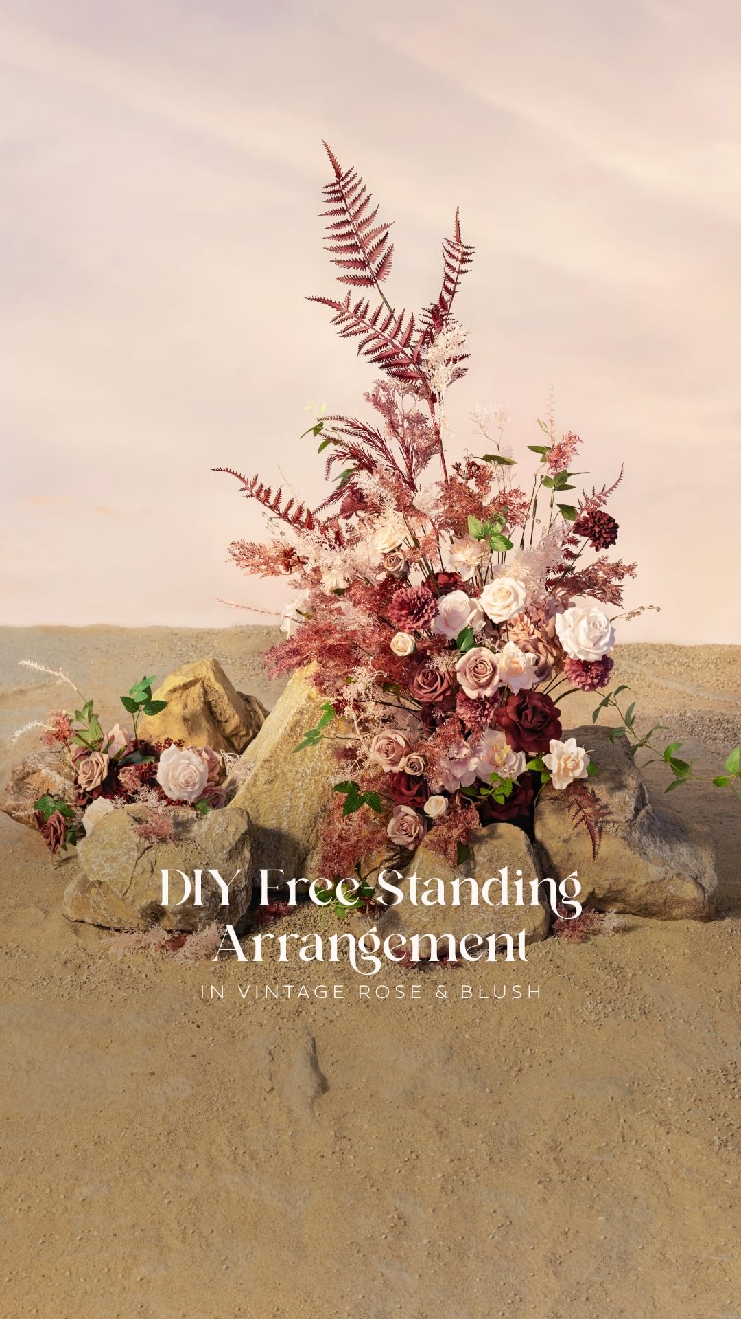 Ling's Moment 50Pcs Dusty Rose Artificial Foam Roses Realistic Floral Decor for Weddings Centerpieces Outdoor Parties and Home Decorations - View 6 of 7