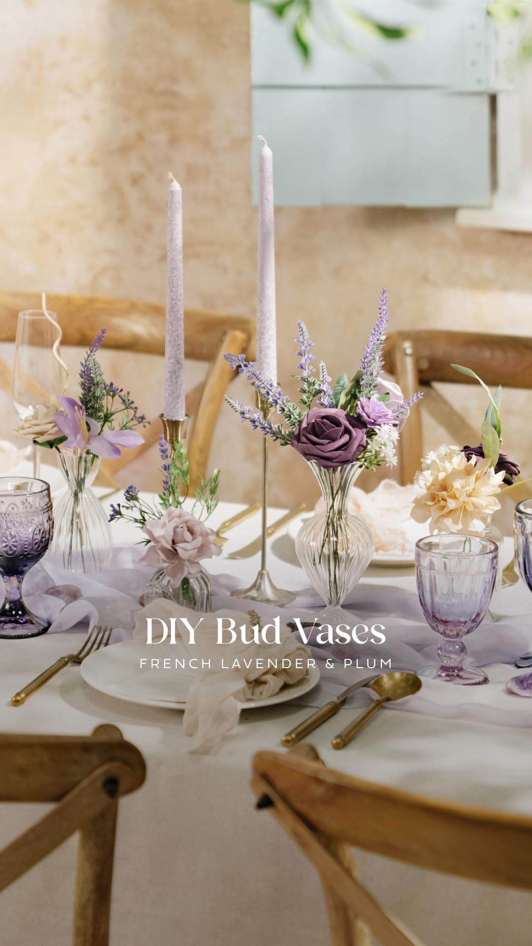 Ling's Moment 50Pcs Purple Roses Realistic Foam Flowers for Wedding Bouquets Centerpieces Outdoor Party Decor Room Table Garden Decorations - View 3 of 8