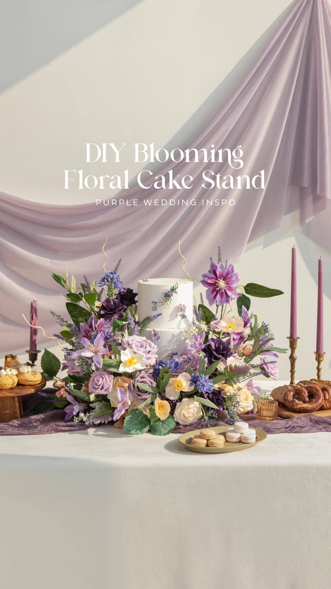 Ling's Moment 50Pcs Purple Roses Realistic Foam Flowers for Wedding Bouquets Centerpieces Outdoor Party Decor Room Table Garden Decorations - View 4 of 8