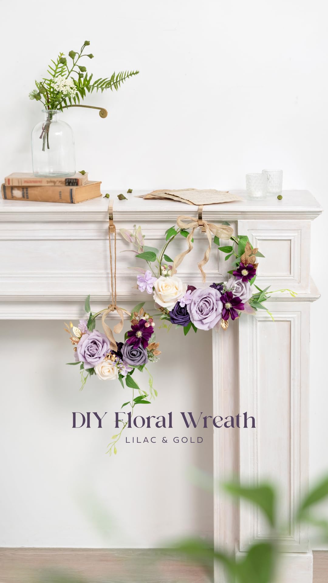 Ling's Moment 50Pcs Purple Roses Realistic Foam Flowers for Wedding Bouquets Centerpieces Outdoor Party Decor Room Table Garden Decorations - View 5 of 8