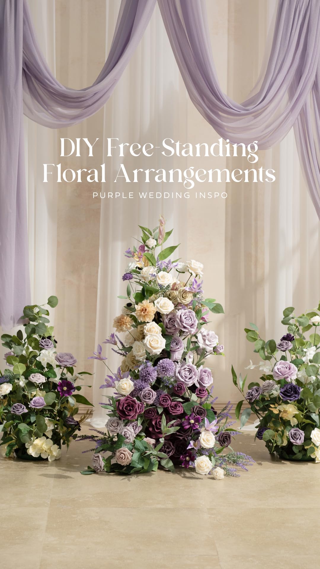 Ling's Moment 50Pcs Purple Roses Realistic Foam Flowers for Wedding Bouquets Centerpieces Outdoor Party Decor Room Table Garden Decorations - View 6 of 8