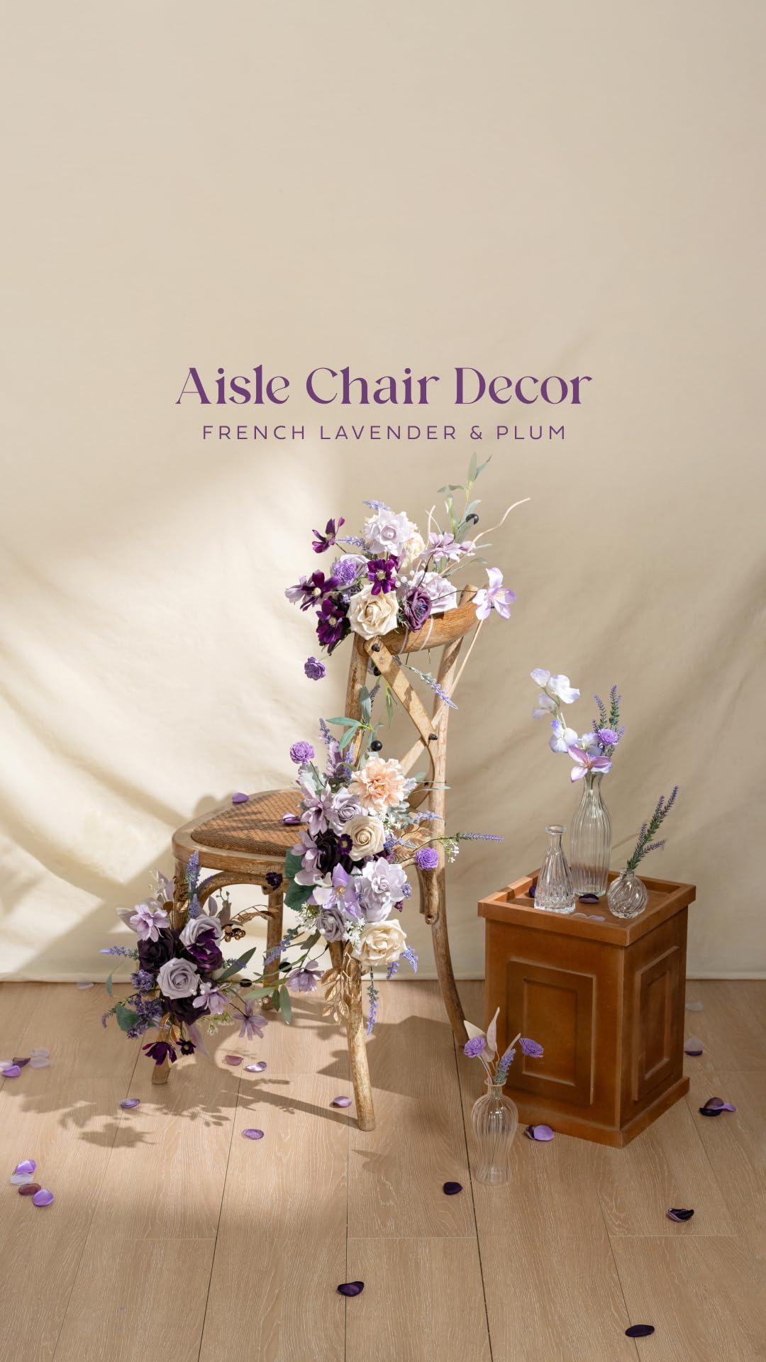 Ling's Moment 50Pcs Purple Roses Realistic Foam Flowers for Wedding Bouquets Centerpieces Outdoor Party Decor Room Table Garden Decorations - View 7 of 8