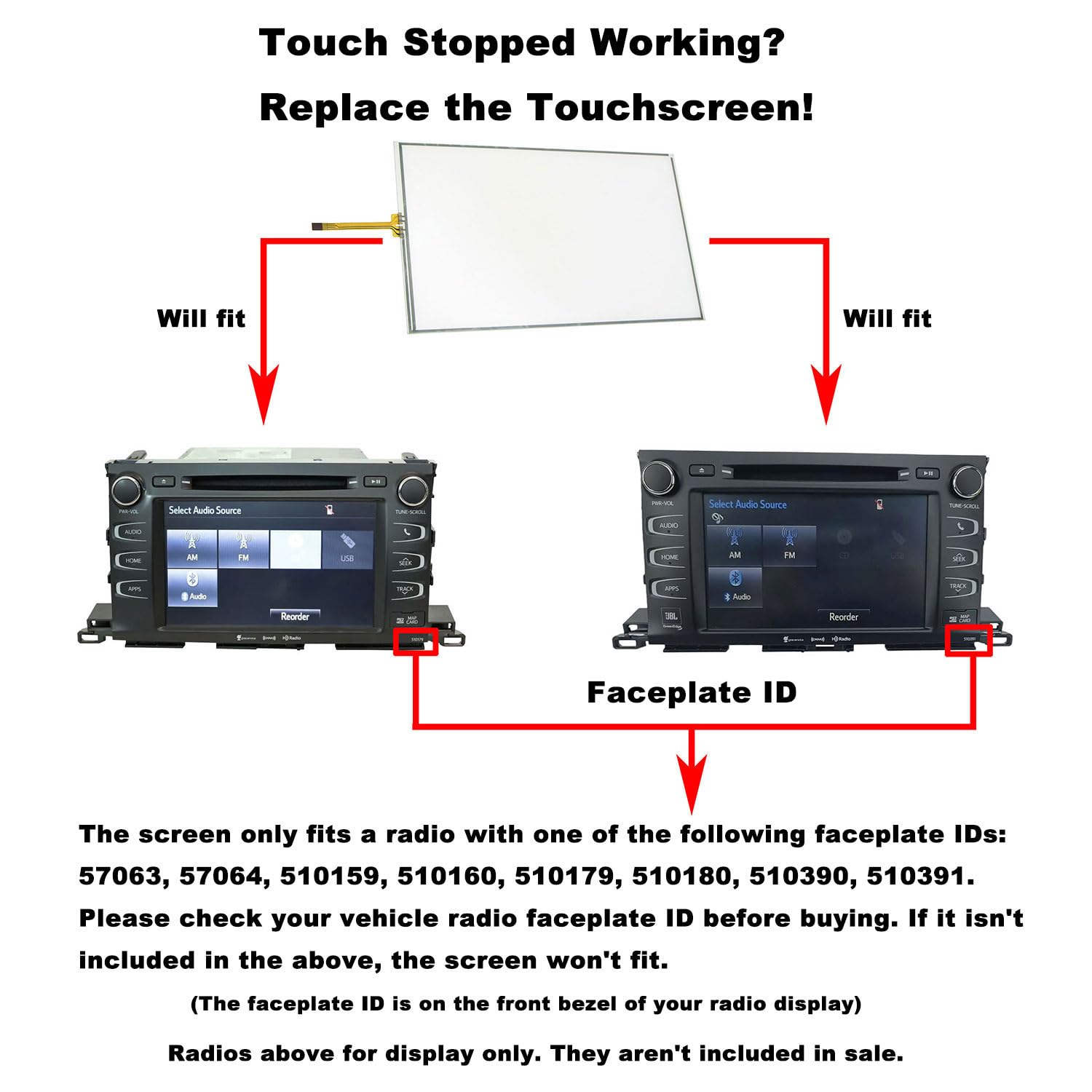 GZTAUTO Navigation Touch Screen Digitizer for Toyota Highlander 2014-2019 8 Inch Entune Audio System Auto Car Stereo Receiver LCD Display Repair GZTAUTO - View 3 of 9
