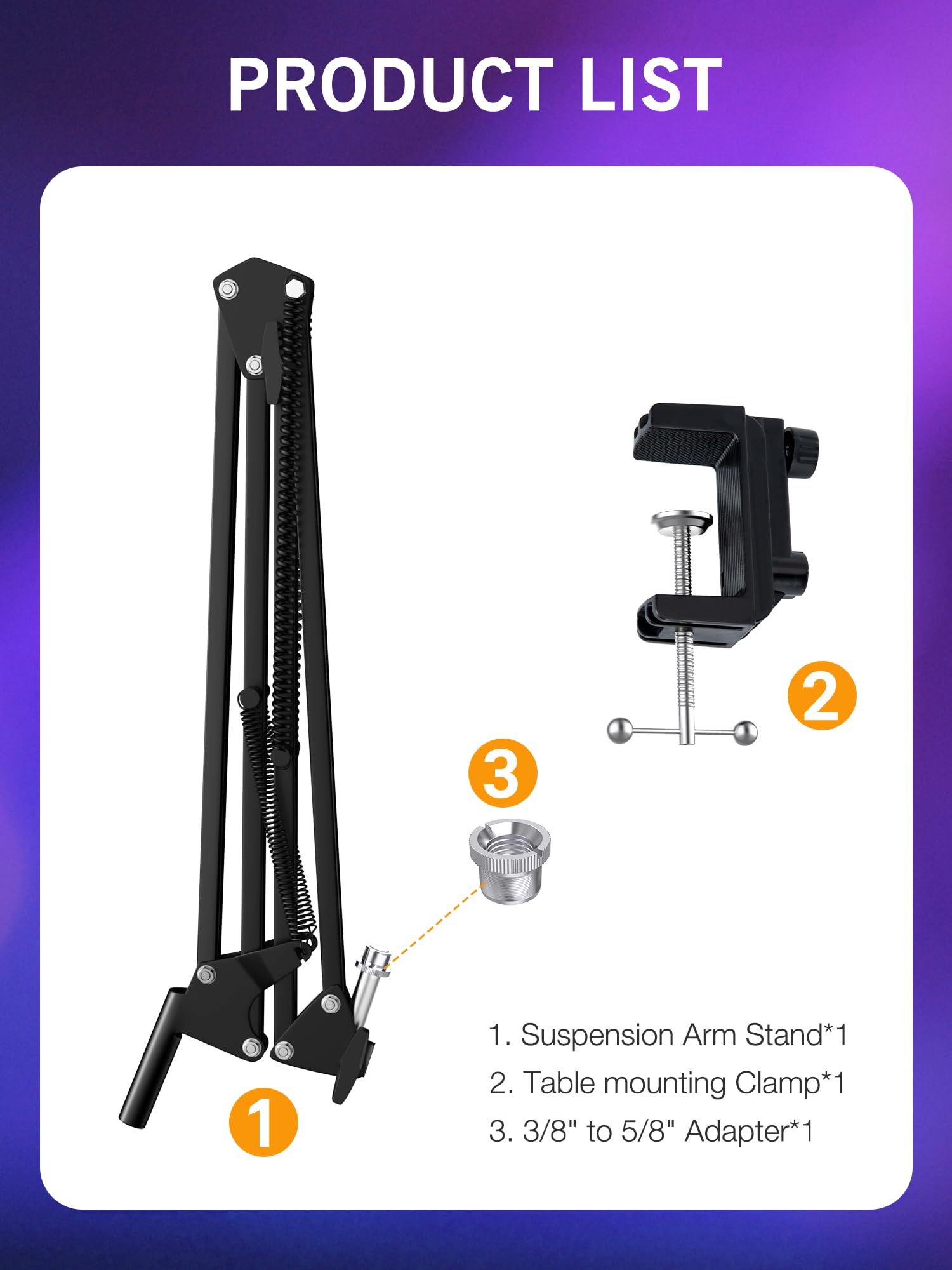 Adjustable Boom Arm Mic Stand for HyperX SoloCast Gaming Microphone by SUNMON Perfect for Streaming and Recording - View 6 of 7