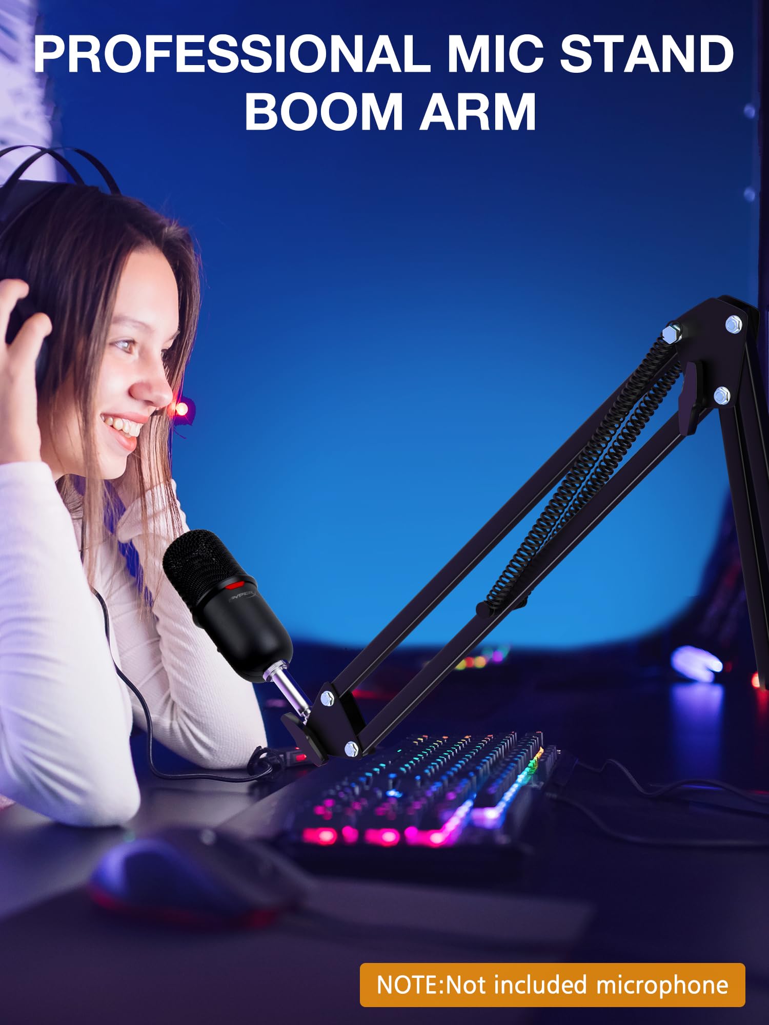 Adjustable Boom Arm Mic Stand for HyperX SoloCast Gaming Microphone by SUNMON Perfect for Streaming and Recording - View 7 of 7