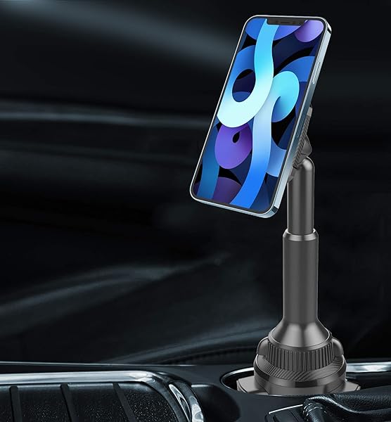 OQTIQ Universal Magnetic Phone Mount for Car Cup Holder - Fits iPhone, Samsung, LG & More - Extra Strong 6 Magnet Design - View 8 of 8