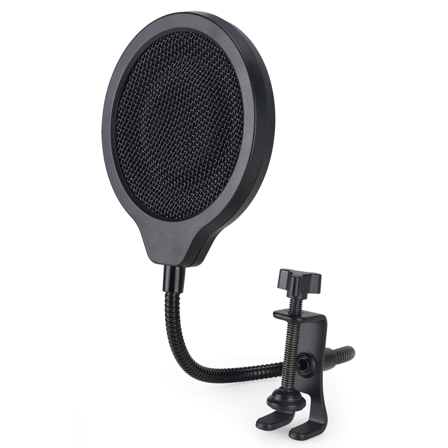 Seiren Mini Microphone Pop Filter Mask Shield 4 Inch 3 Layers Windscreen with Flexible Gooseneck Clip by SUNMON - View 3 of 6