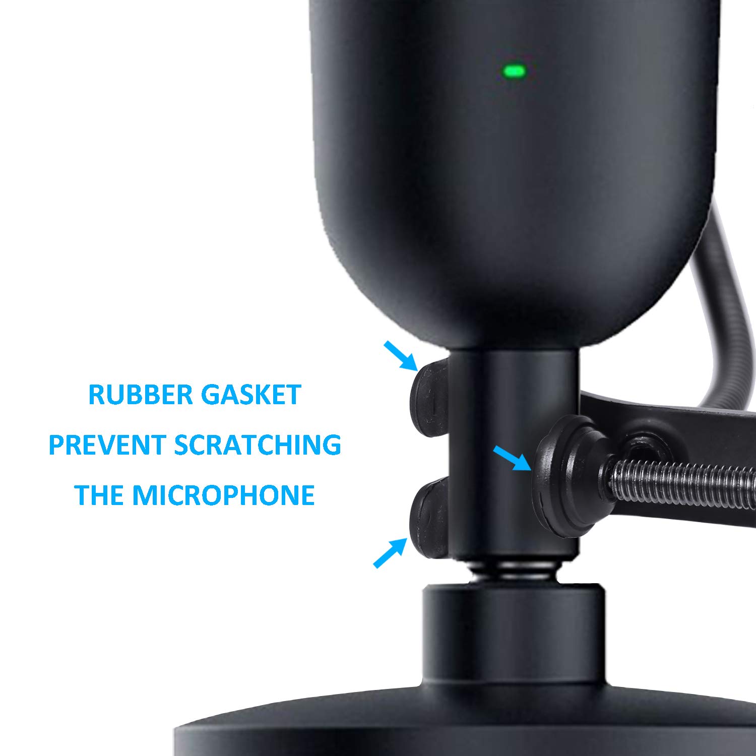 Seiren Mini Microphone Pop Filter Mask Shield 4 Inch 3 Layers Windscreen with Flexible Gooseneck Clip by SUNMON - View 5 of 6