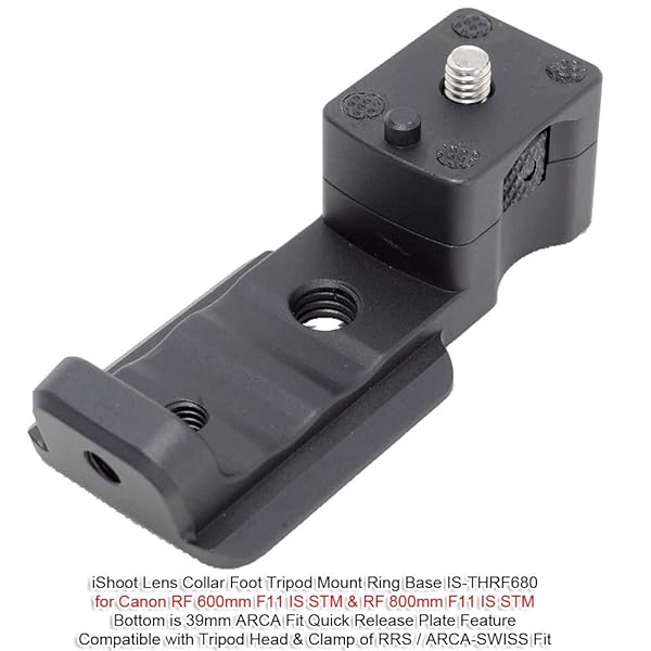 iShoot iShoot Lens Collar Replacement Foot for Canon RF 600mm & 800mm - Arca Fit Tripod Mount Support - View 2 of 9