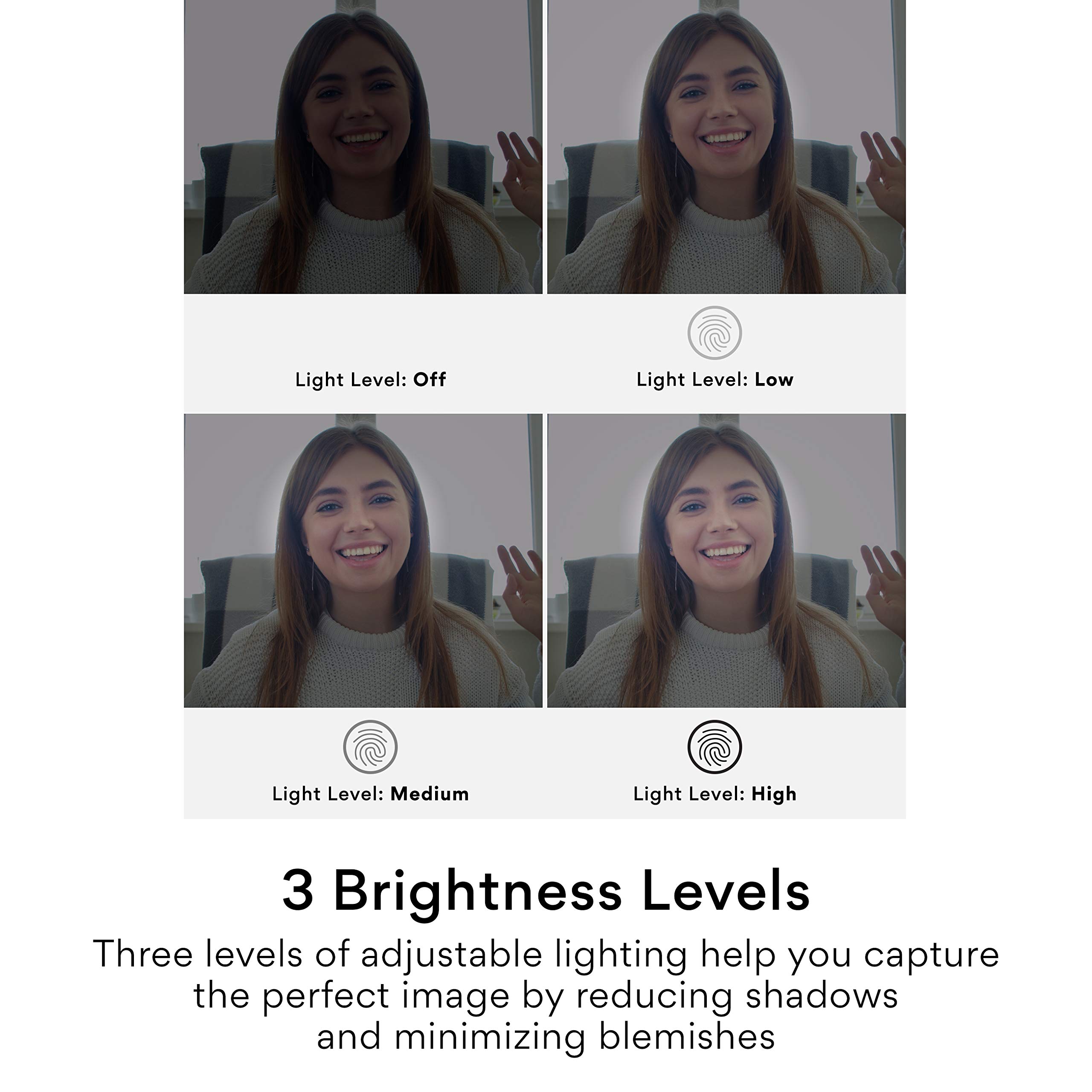 MEE audio CL8A 1080p HD Webcam with Ring Light Microphone Autofocus Low Light Correction for Video Calling on PC Mac Laptop - View 3 of 9