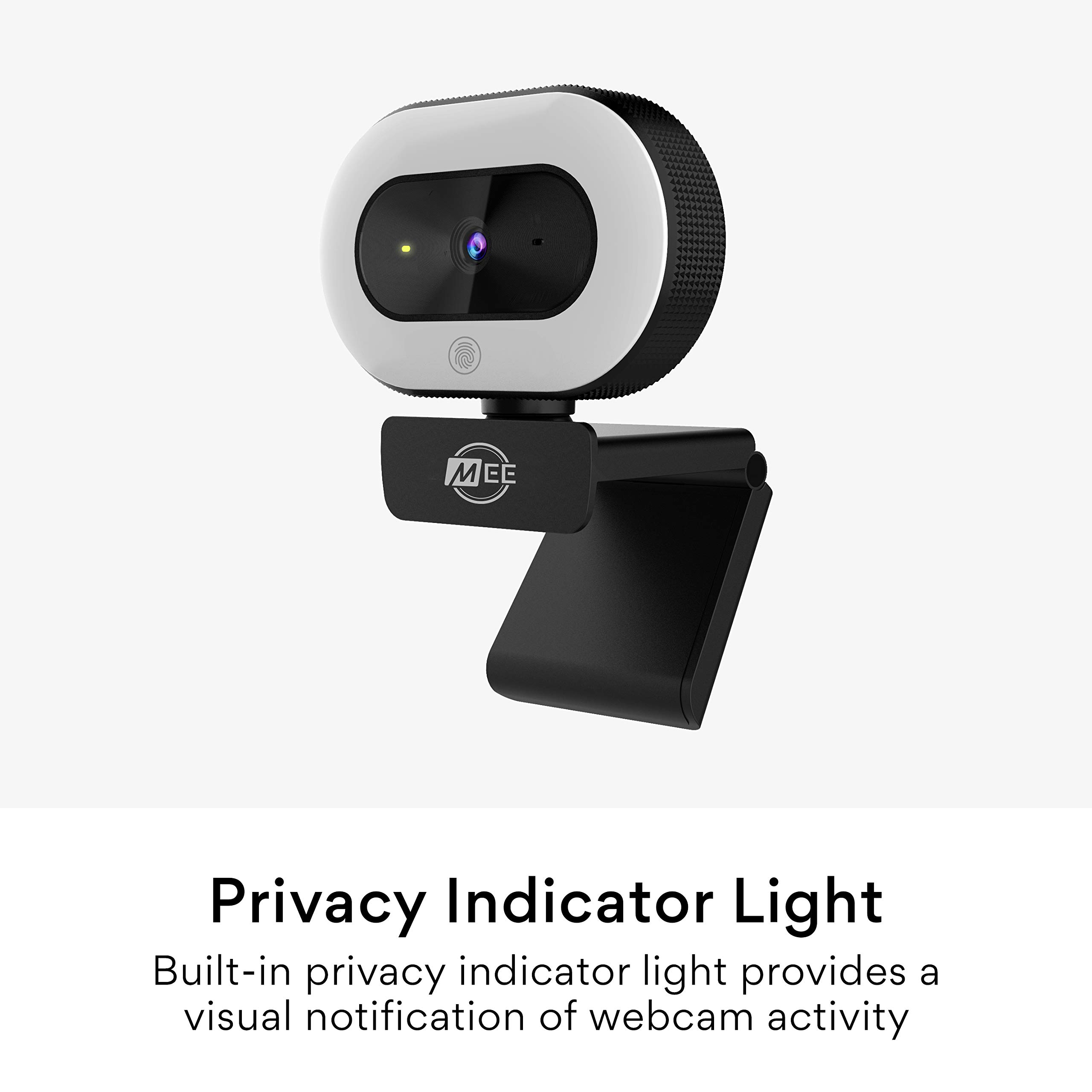 MEE audio CL8A 1080p HD Webcam with Ring Light Microphone Autofocus Low Light Correction for Video Calling on PC Mac Laptop - View 7 of 9