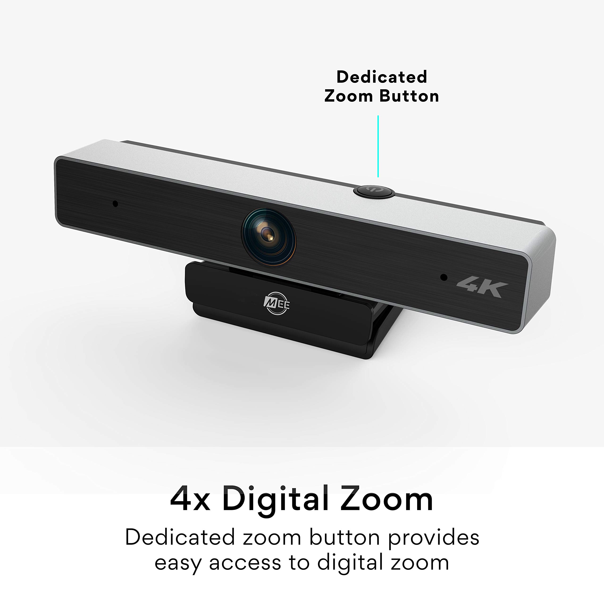 MEE audio C11Z 4K Ultra HD Webcam with ANC Microphones and Privacy Cover for Zoom Video Conferencing on PC Mac Laptop Desktop - View 3 of 9