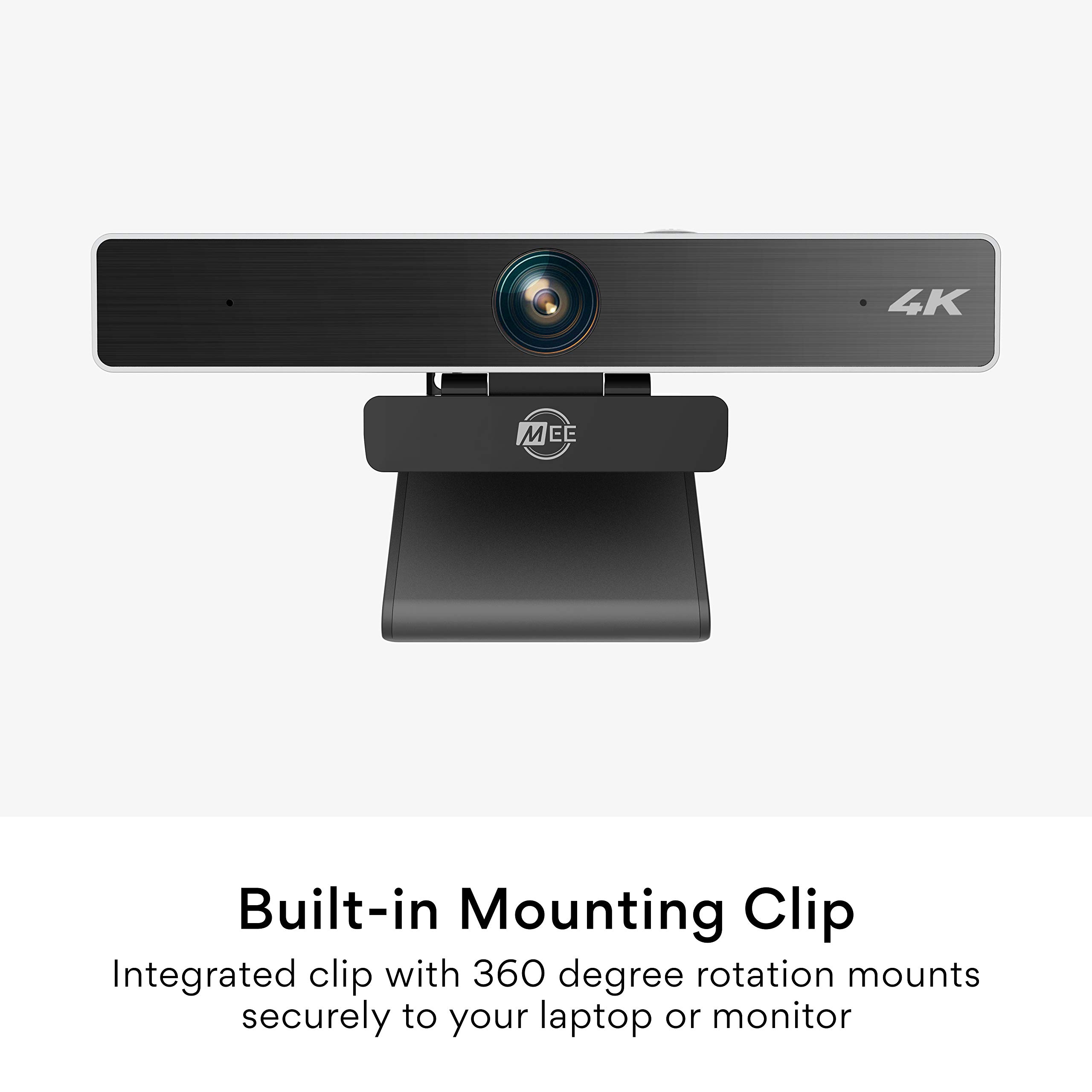 MEE audio C11Z 4K Ultra HD Webcam with ANC Microphones and Privacy Cover for Zoom Video Conferencing on PC Mac Laptop Desktop - View 7 of 9