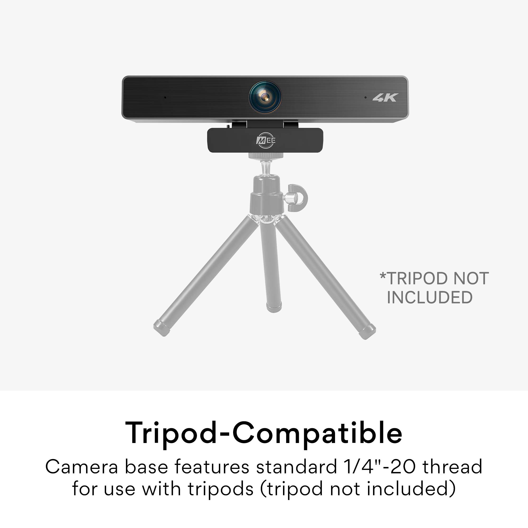 MEE audio C11Z 4K Ultra HD Webcam with ANC Microphones and Privacy Cover for Zoom Video Conferencing on PC Mac Laptop Desktop - View 8 of 9