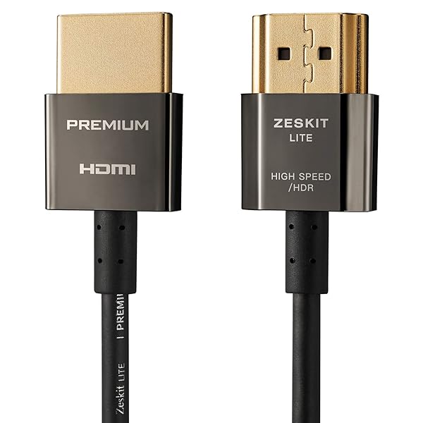 Zeskit Zeskit Lite Premium HDMI Cable 4K 1.5m 5ft High Speed for Clear Picture and Sound Quality - View 2 of 6